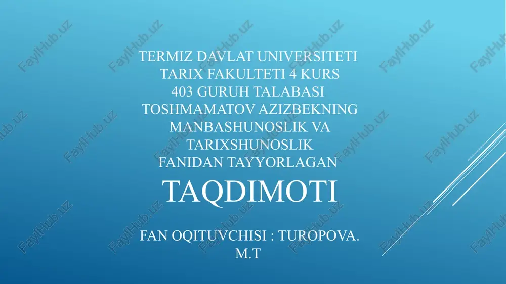 xix-xx asrda orta osiyo tarixi — PPTX