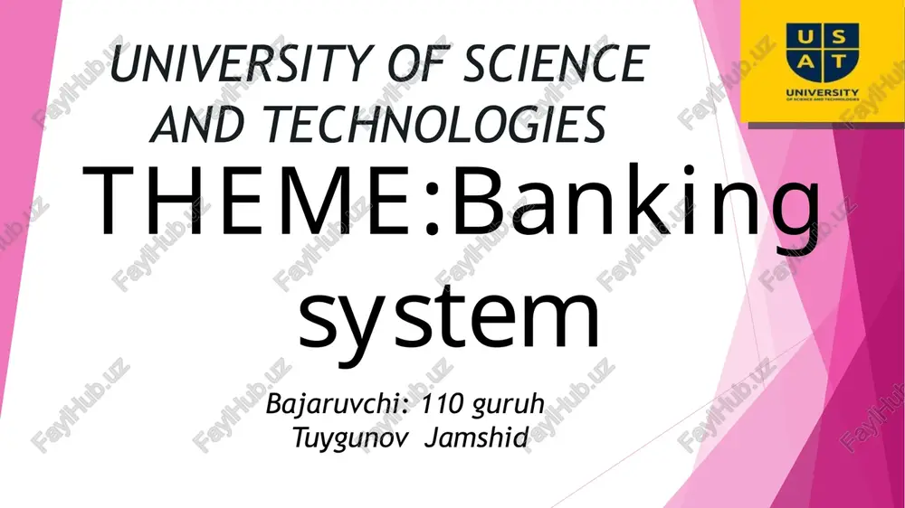 banking sistem — PPTX