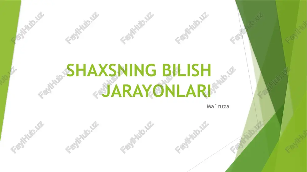 diqqatning yo'li — PPTX