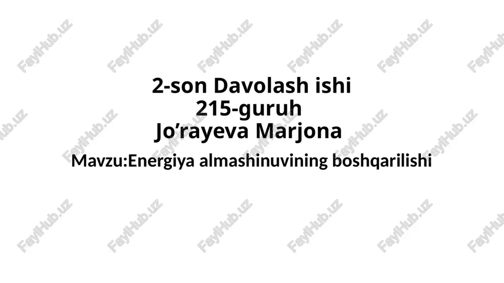 moddalar almashinuvi — PPTX