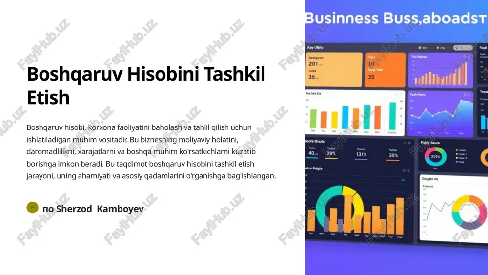 boshqaruv hisobini tashkil etish — PPTX