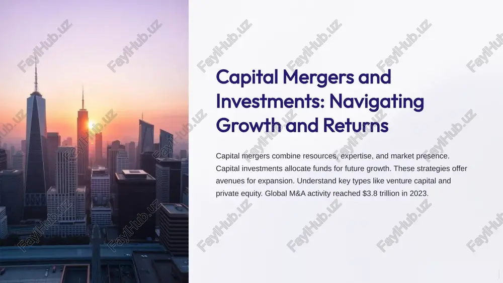 strategic rationale for capital mergers — PPTX