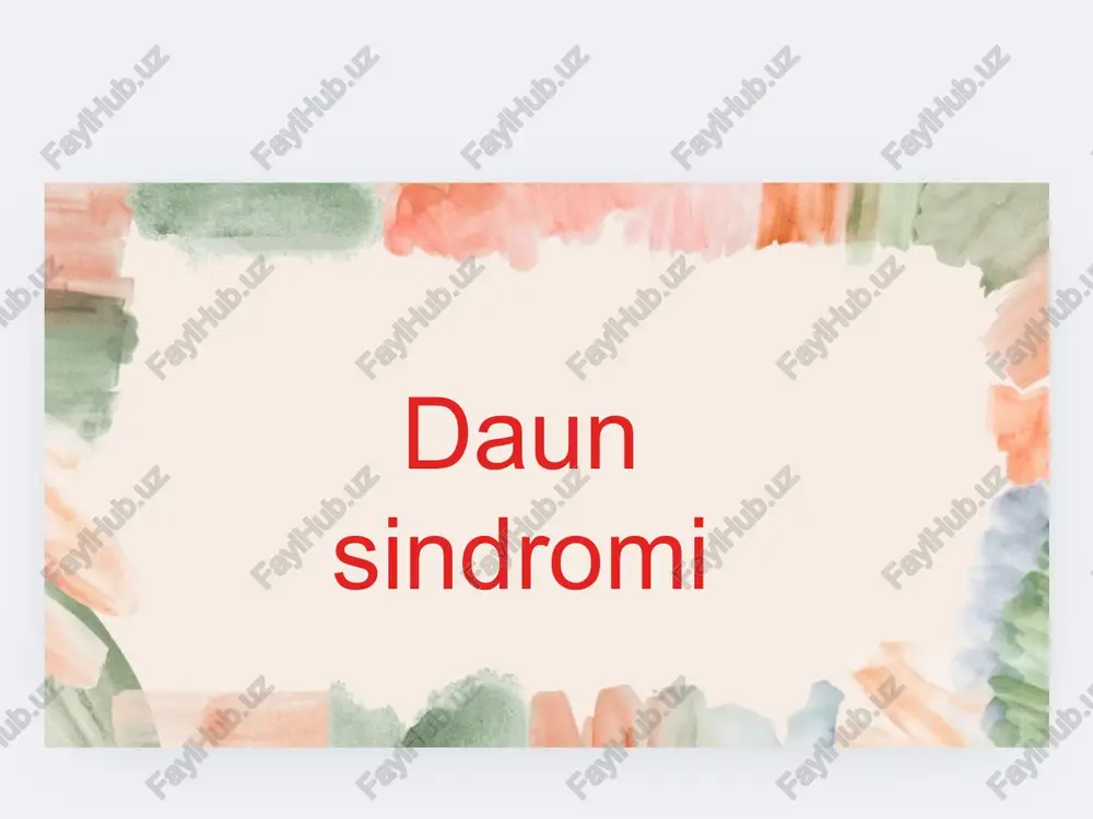 daun sindromi — PPTX