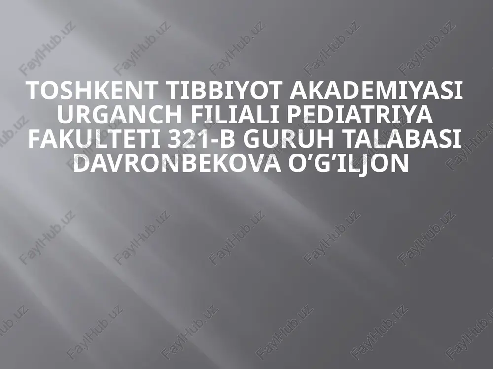 kuyish kasalligi — PPTX