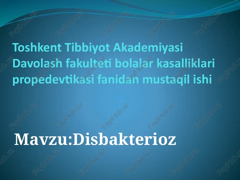 disbakterioz — PPTX
