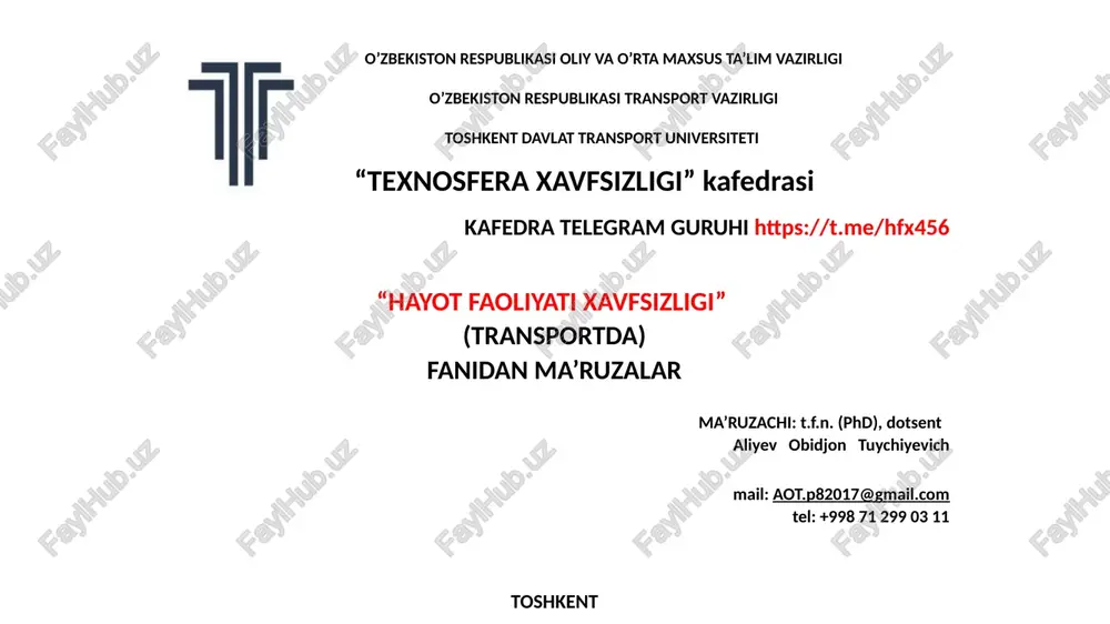 elektrxavfsizligini ta’minlovlash usullari — PPTX