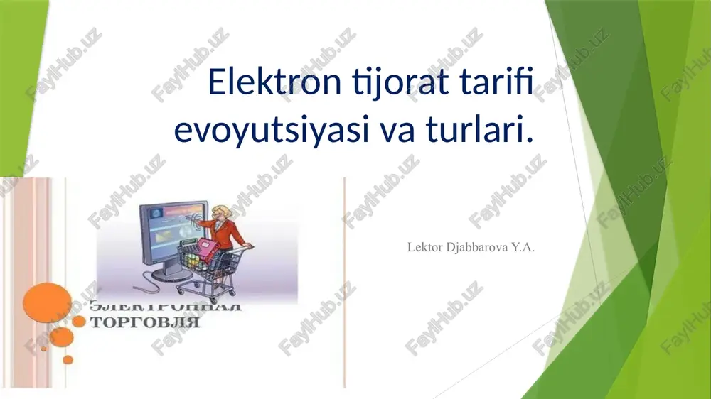 elektron tijorat va tijorat yuritish — PPTX