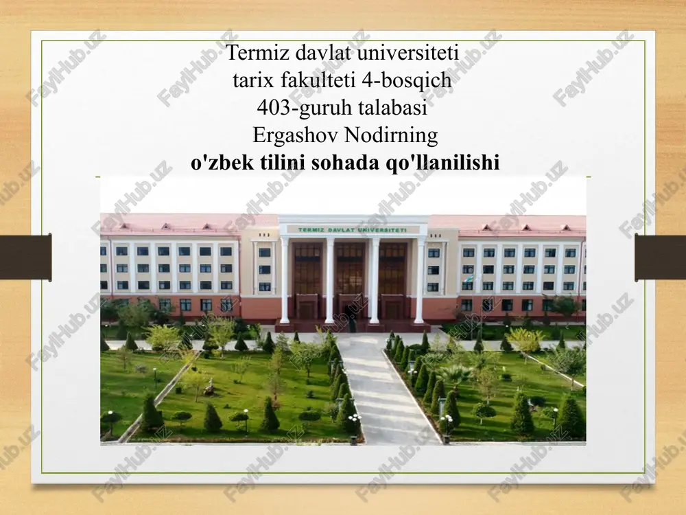 tilxat haqida ma'lumot — PPTX