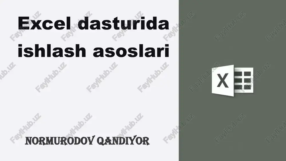excel dasturi — PPTX