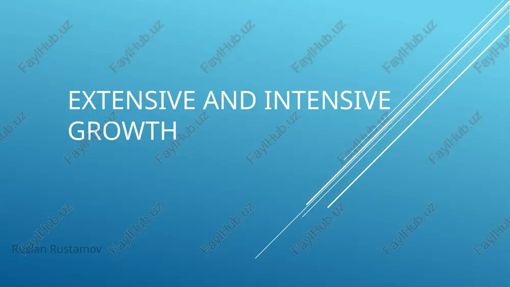 extensive and intensive growth — PPTX