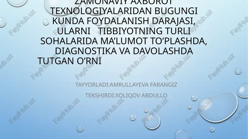 axborot texnologiyalari — PPTX