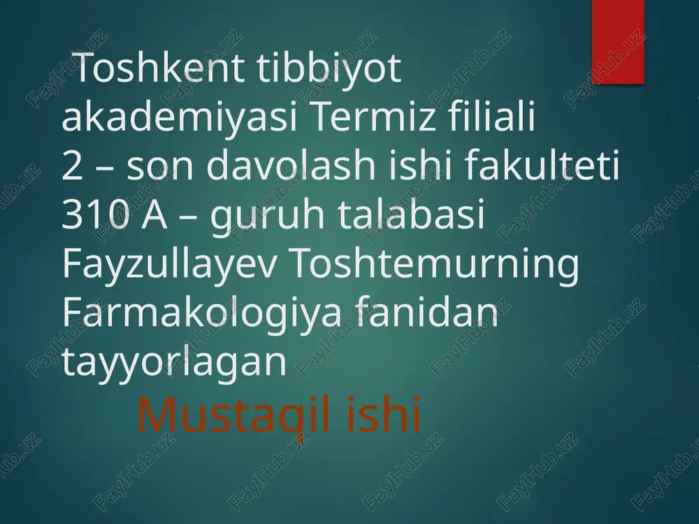 nikotinizm va uning asoratlari — PPTX