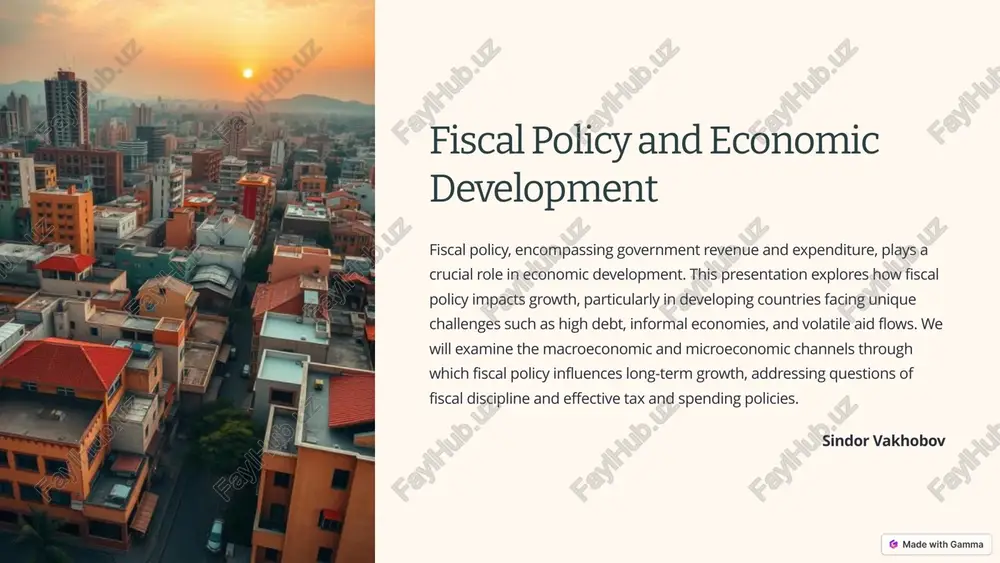 fiscal policy and economic development — PPTX