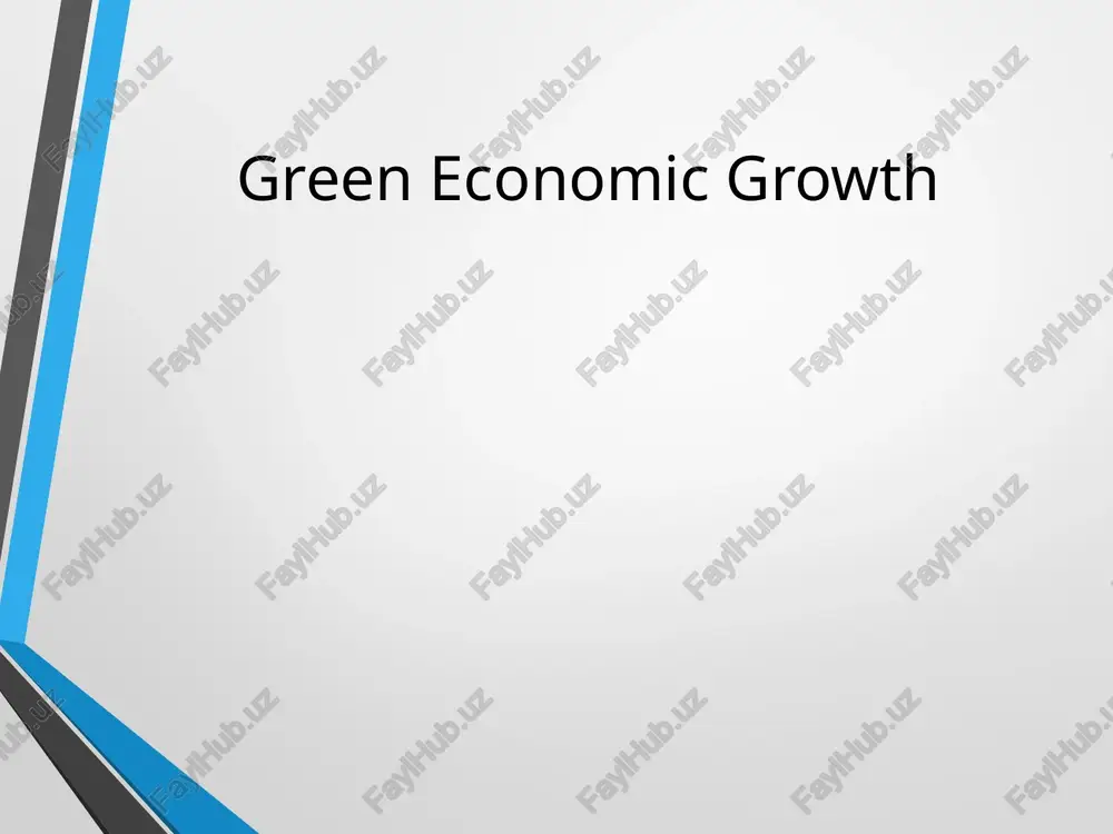 green economic growth — PPTX