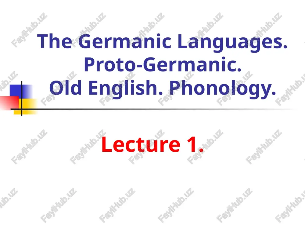 the germanic languages — PPT