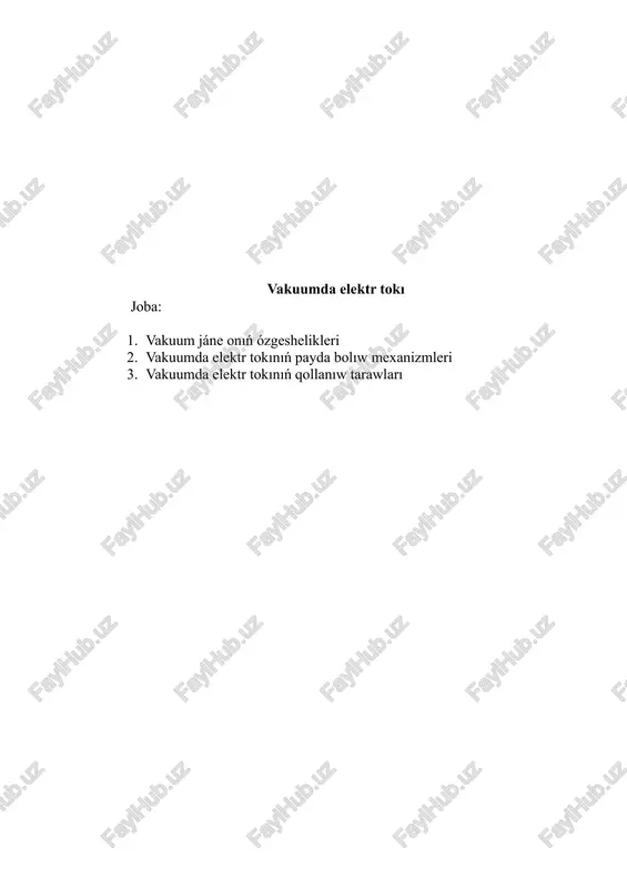 vakuumda elektr toki — DOCX