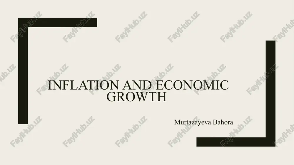 inflation and economic growth — PPTX