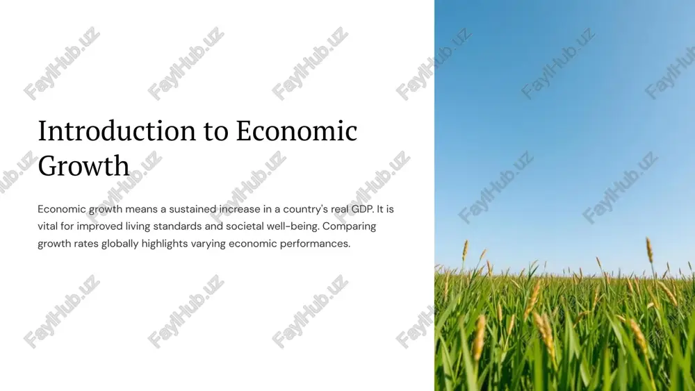introduction to economic growth — PPTX