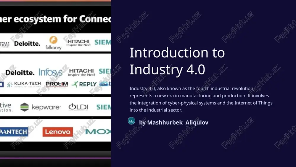introduction to industry 4.0 — PPTX