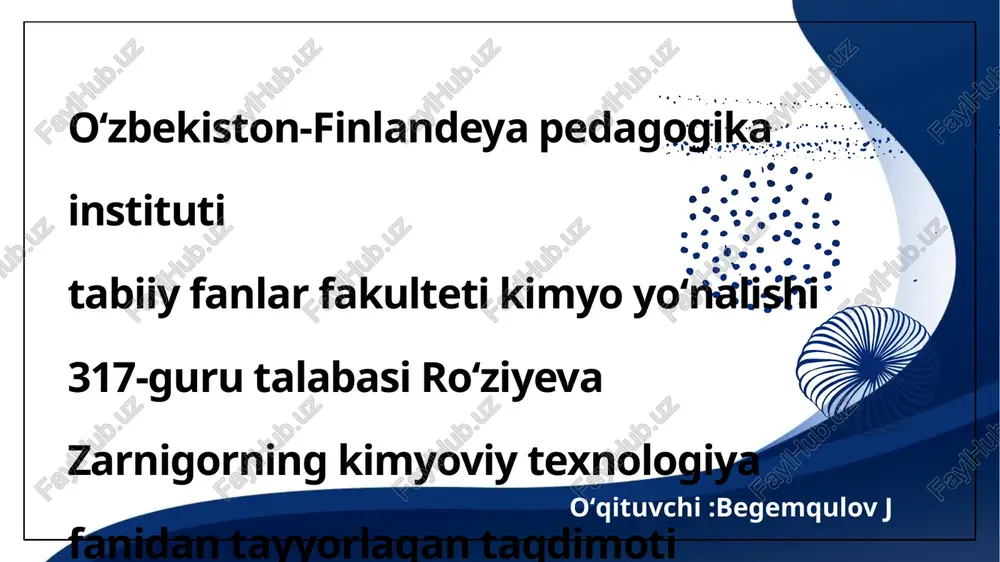 kimyoviy texnologiya — PPTX