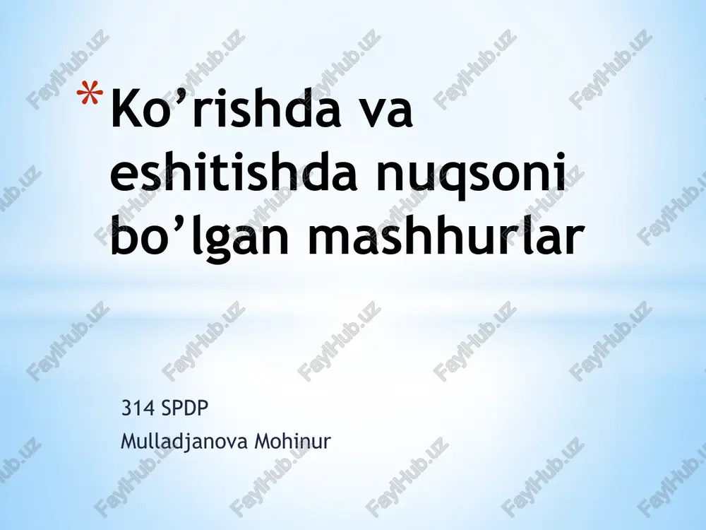 mulladjanova mohinur — PPTX