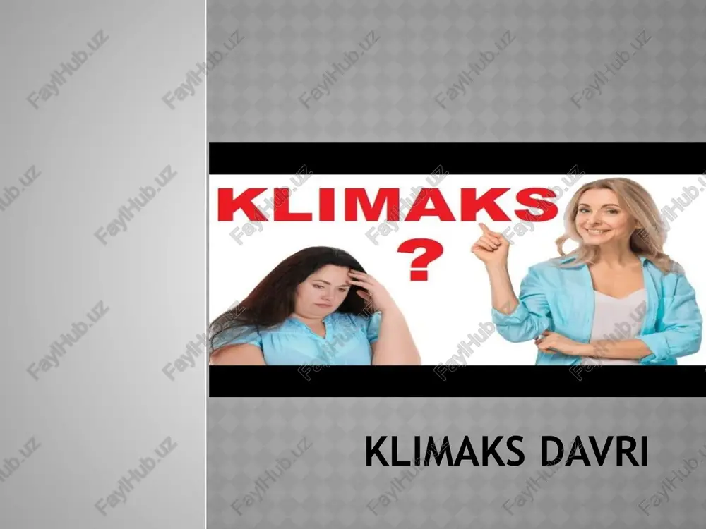 klimaks davri — PPTX