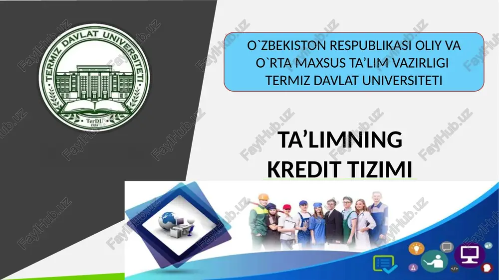 ta’limning kredit tizimi — PPTX