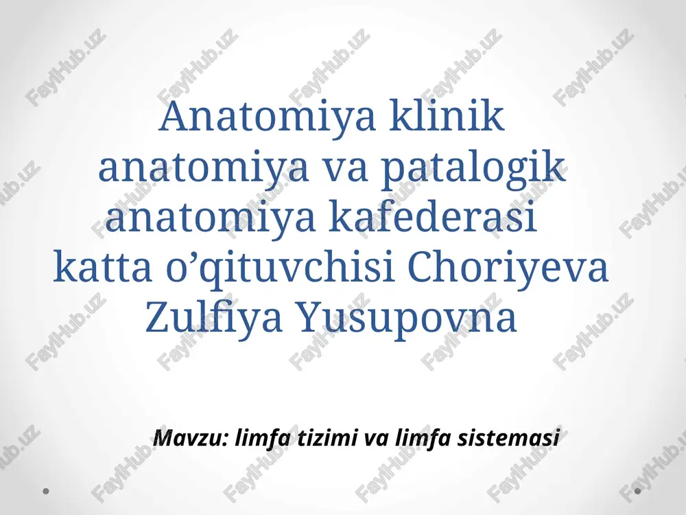 anatomiya va patalogiya — PPTX