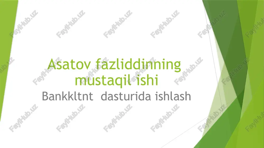 bankklentdasturi — PPTX