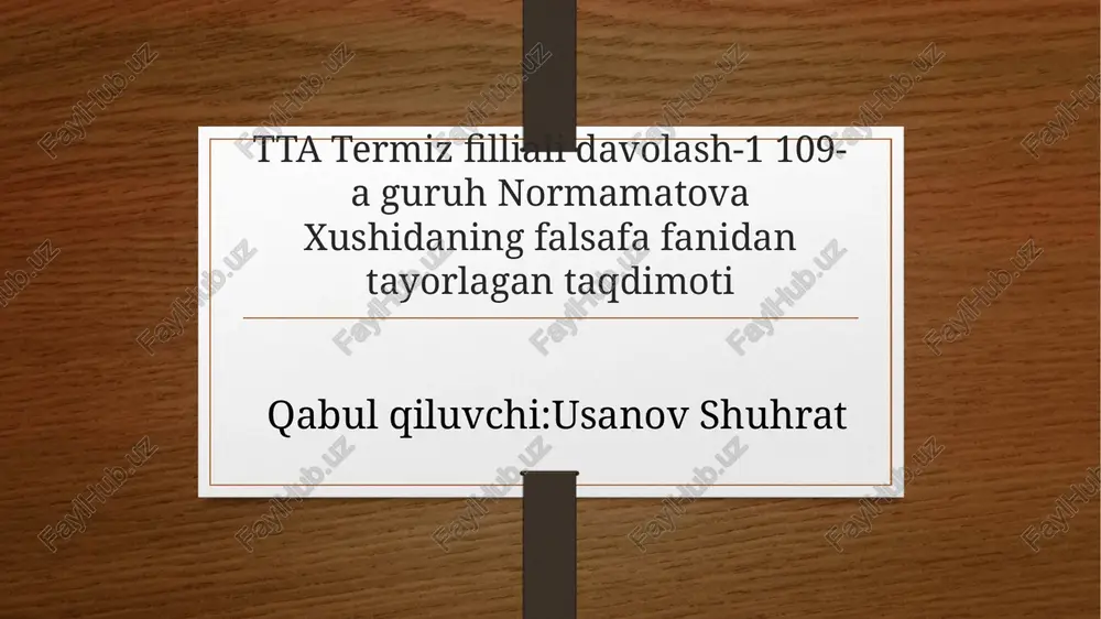 vorislik va yangilanish — PPTX