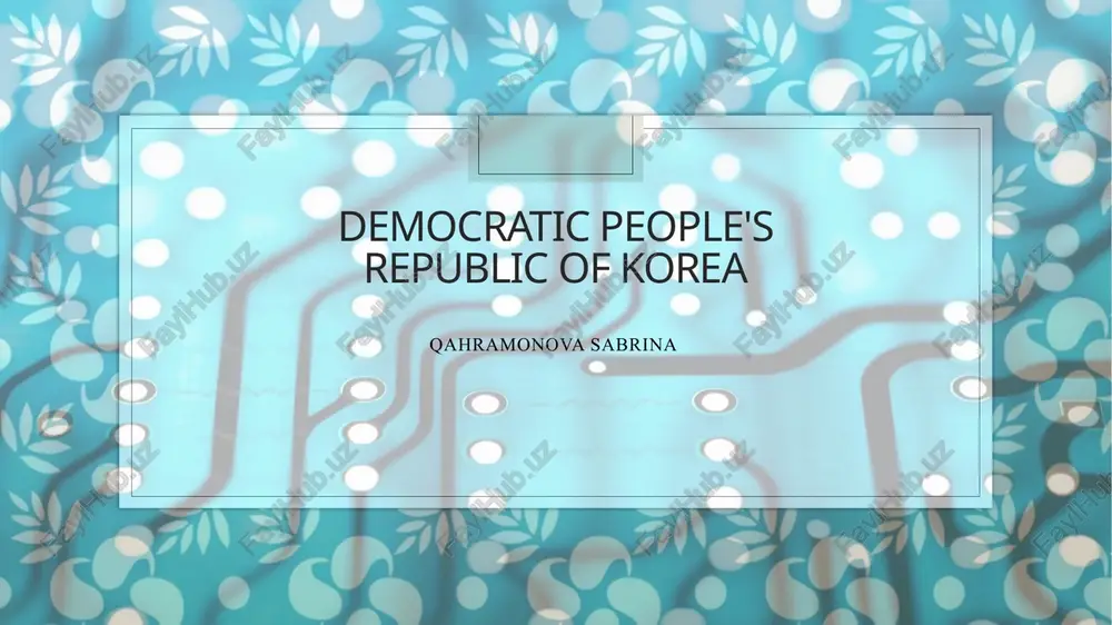 democratic people's republic of korea — PPTX