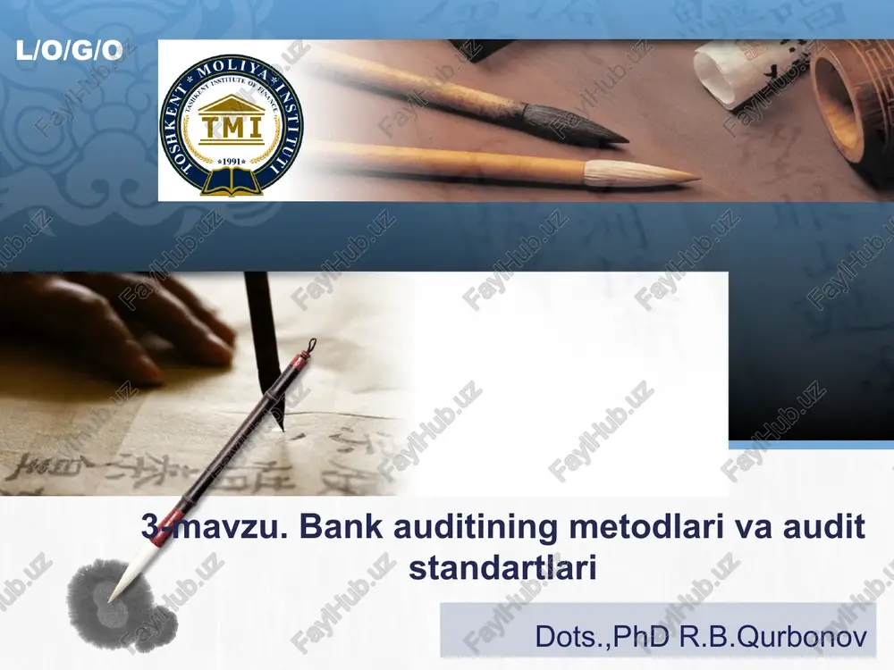 bankauditining metodlari — PPTX