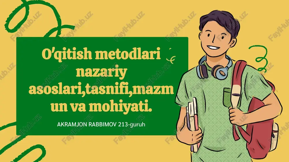 o'qitish metodlari — PPTX