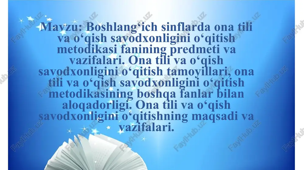 ona tili o‘gitish tamoyillari — PPTX