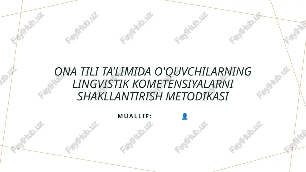 tilning fonetik xususiyatlari — PPTX