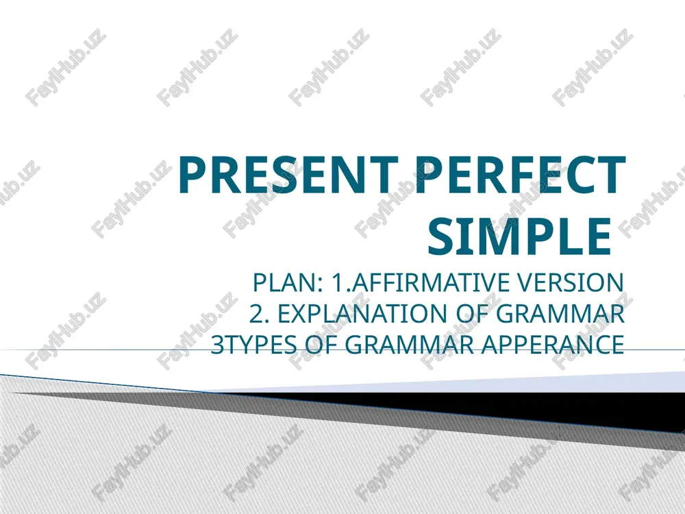 present perfect simple — PPTX