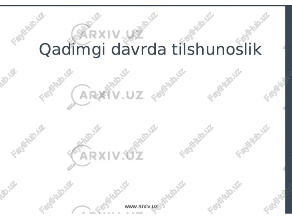 qadimgi davrda tilshunoslik — PPTX