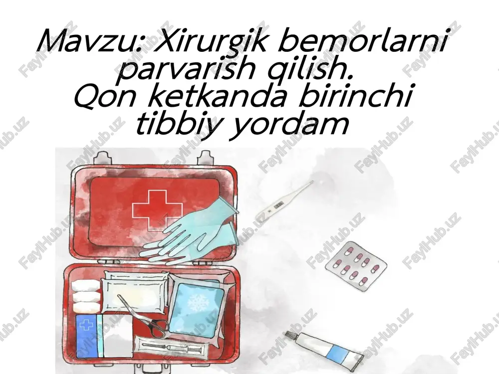 xirurgik bemorlarni parvarish qilish — PPTX