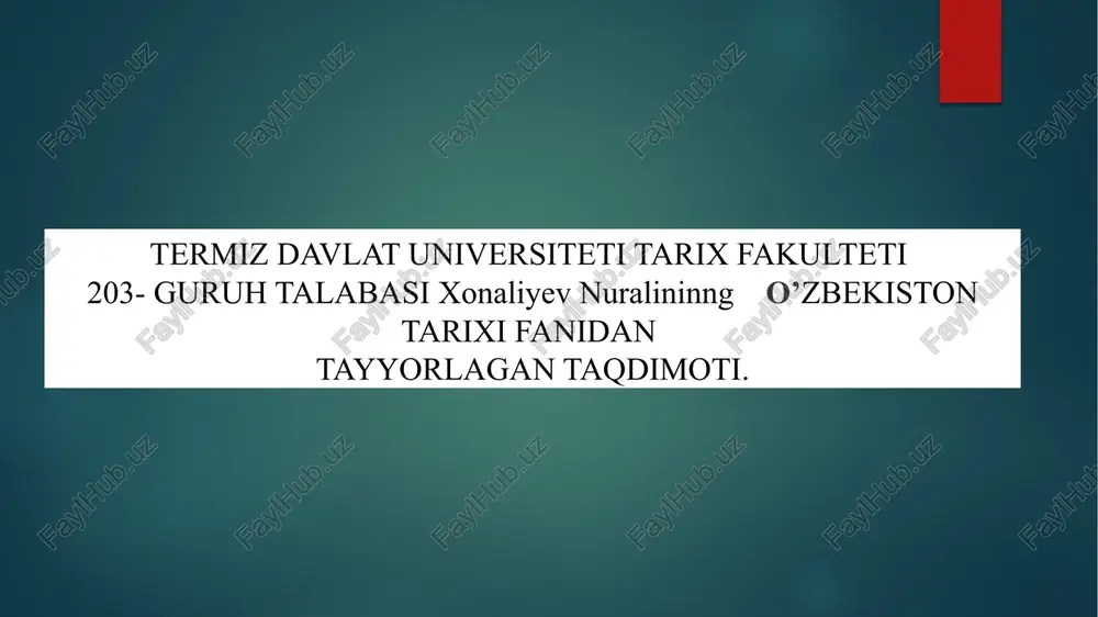 xon avlodlarixonzoda — PPTX