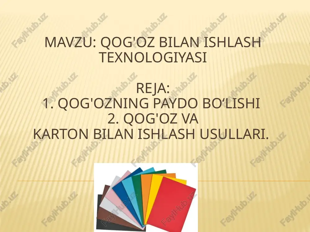 qog'ozbilanishlashtexnologiyasi — PPTX