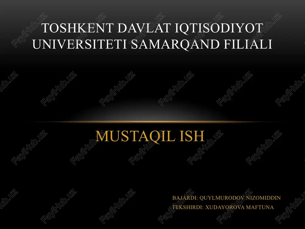 milliy hisoblar tizimi — PPTX