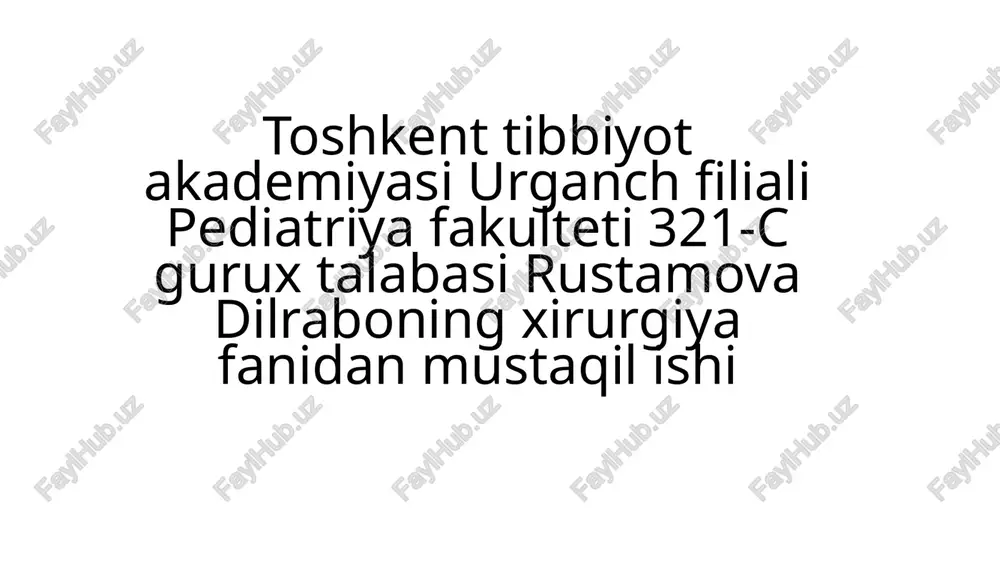 kuyish kasalligi — PPTX
