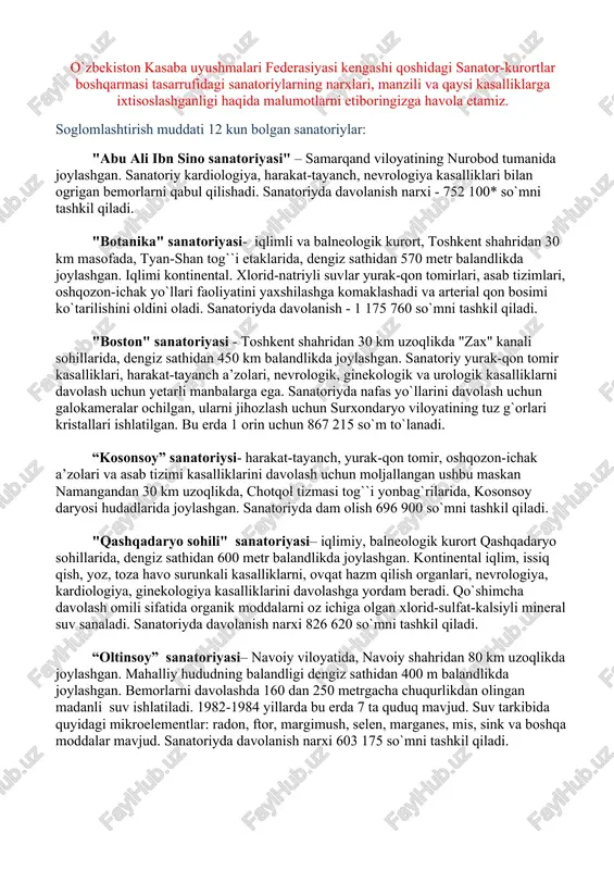 abu ali ibn sino sanatoriyasi — DOCX