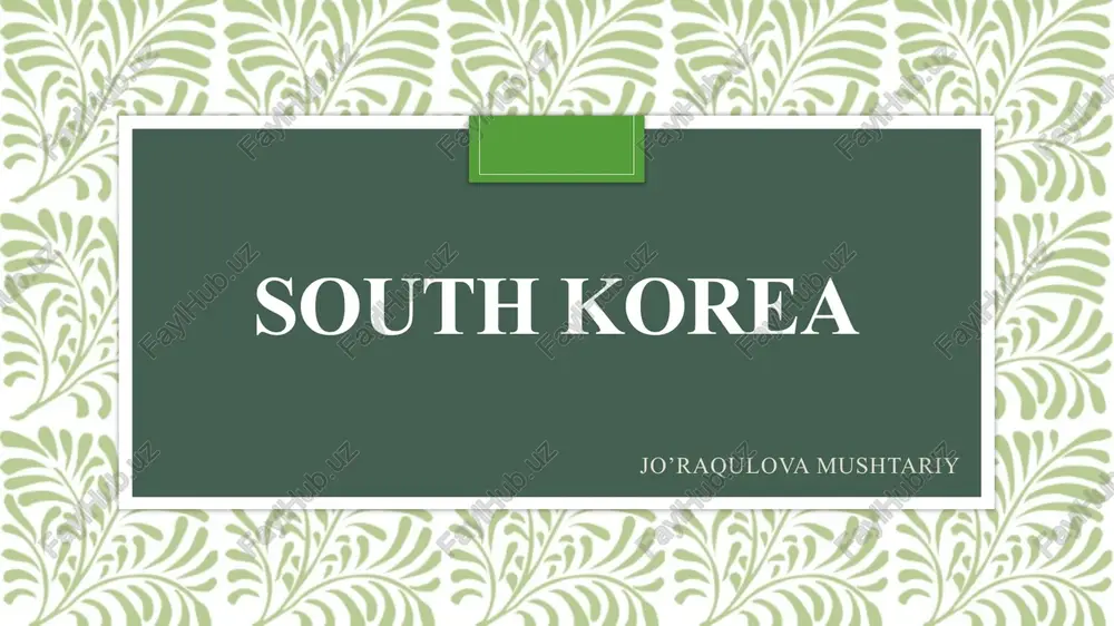 south korea — PPTX
