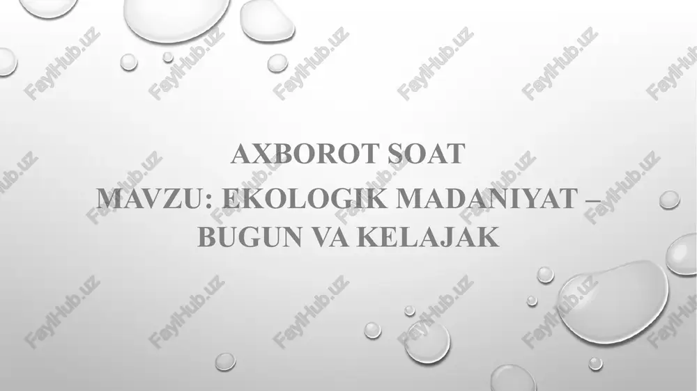 ekologikmadaniyat — PPTX