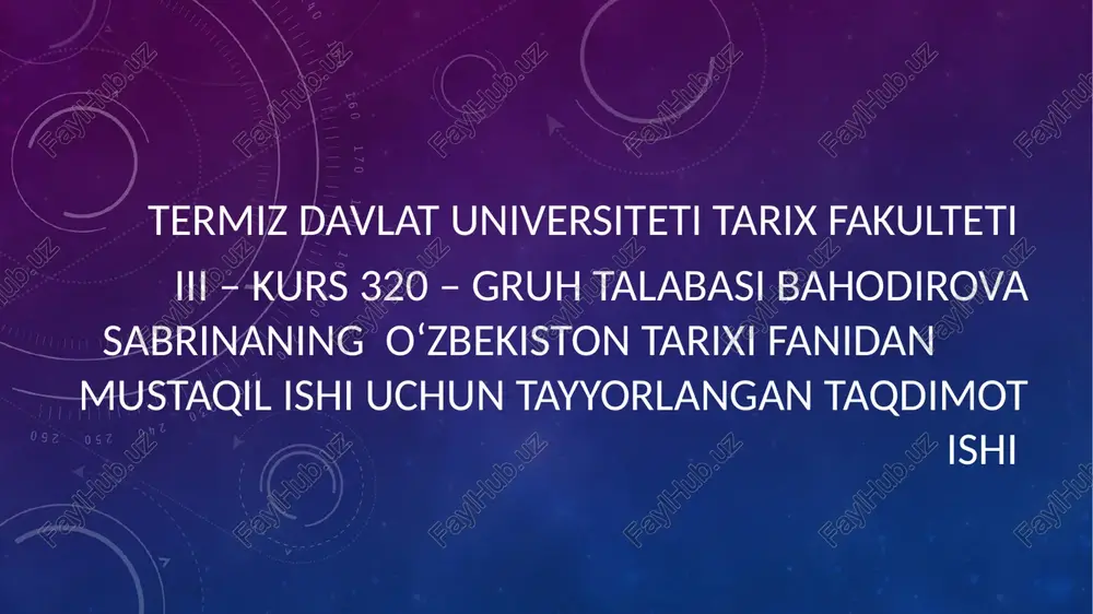 turkiston muxtoriyati — PPTX