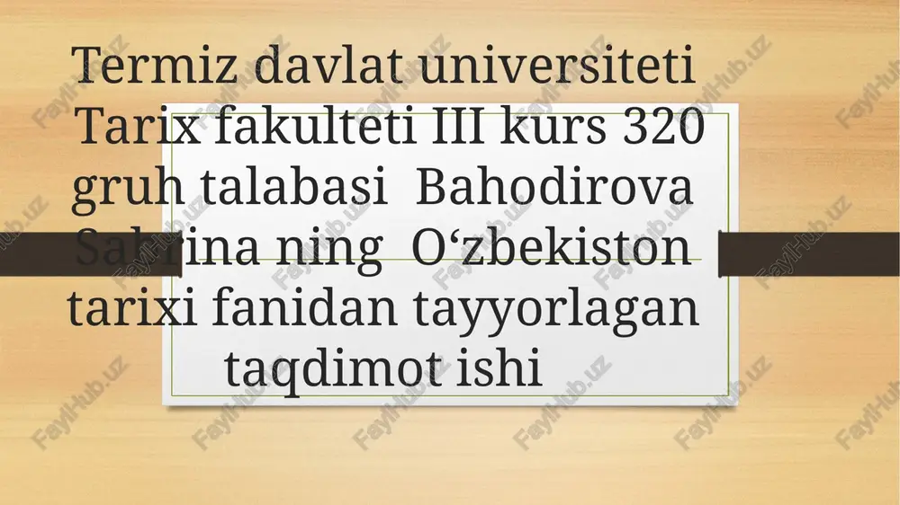 oʻzbekistonlik jangchilarning frontdagi jasoratlari — PPTX