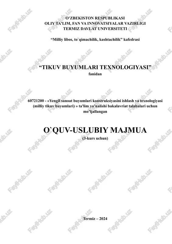erkaklar shimini tikish texnologiyasi — DOCX