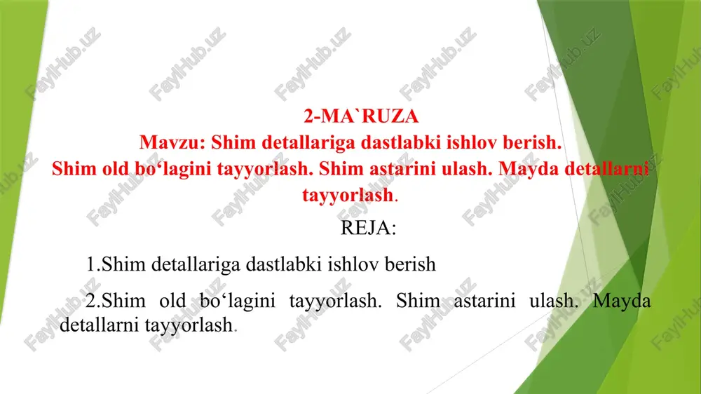 shim modellari — PPTX