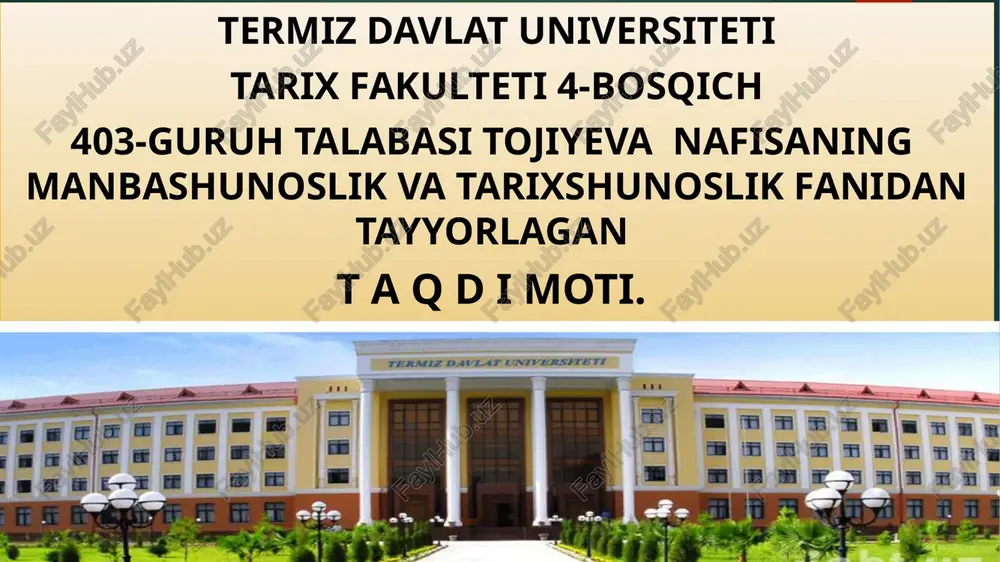 o‘rta osiyo xonliklari tarixshunosligi — PPTX